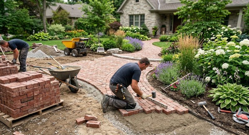 Brick Hardscape Installation in Boston, MA